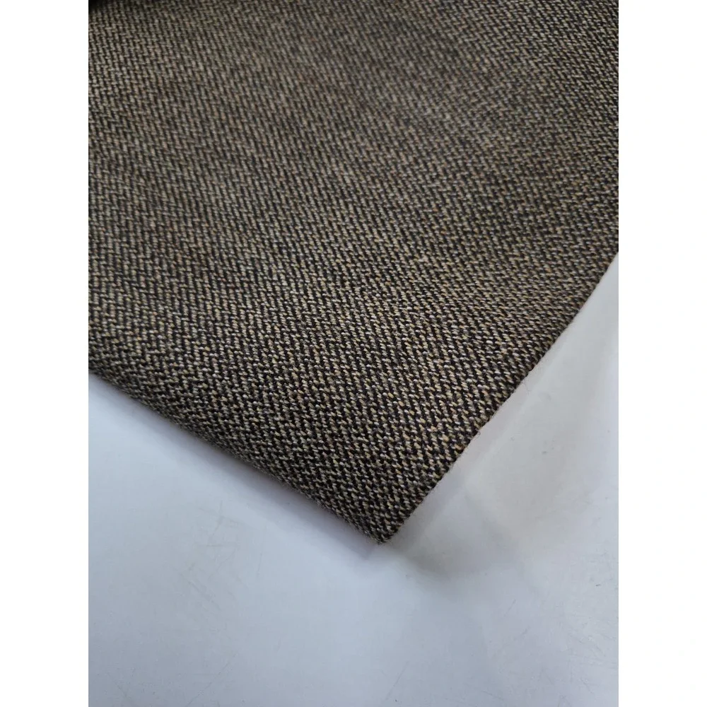 Claiborne Mens Vintage Wool Sport Coat 44R Beige Herringbone 3 Button Blazer